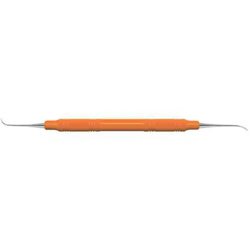 American Eagle Sickle Scaler, #128 Nebraska, Double-Ended, Anterior, EagleLite Resin Handle, 3/8", Orange, 1/Pk, AESN128DEX thumbnail 10