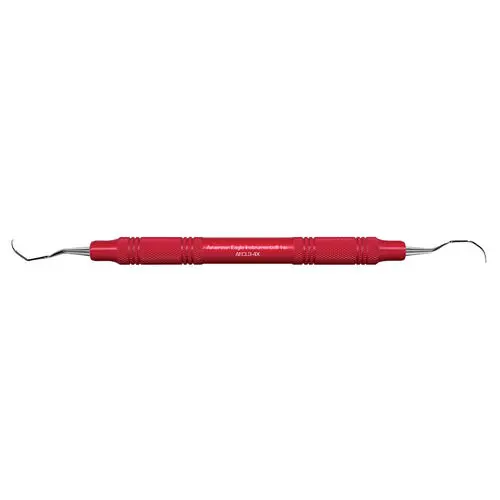 American Eagle Instruments Langer #3/4 Universal Curette, Double End, EagleLite™ Red Resin Handle, Stainless Steel, AECL3-4X thumbnail 3