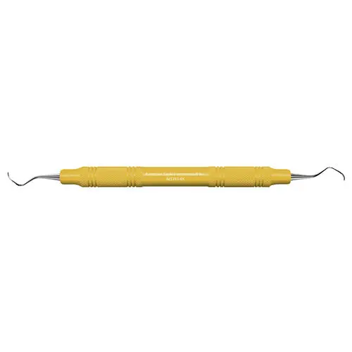 American Eagle Instruments Universal Curette, #3-4 Rules, Smallest Posterior, Double-End, EagleLite Resin Handle, 3/8", Yellow, 1/Pk, AECR3-4X thumbnail 4
