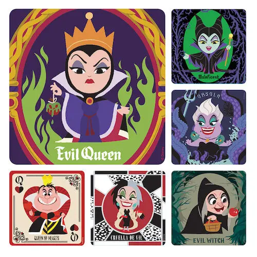 Disney Villains Stickers, Roll of 100, 2.5" x 2.5", PS730 thumbnail 2