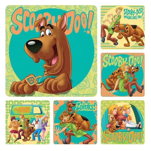 Scooby Doo Stickers, 100/Roll, Assorted Designs, 2.5" x 2.5", PS733 thumbnail 2