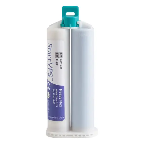 Start VPS Regular-Set Heavy-Flex Vinyl Polysiloxane Impression Material, 4 x 50 mL Cartridges with 12 Mixing Tips, 80013-01 thumbnail 4