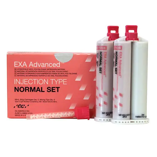 GC America EXA Advanced VPS Injection Impression Material, Normal Set, Light Body, 48 mL Cartridges, 2/Pk, 137119 thumbnail 4