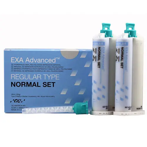 GC America EXA Advanced VPS Regular Normal-Set Impression Material, 48 mL Cartridges, 8/Pk, 138117 thumbnail 3