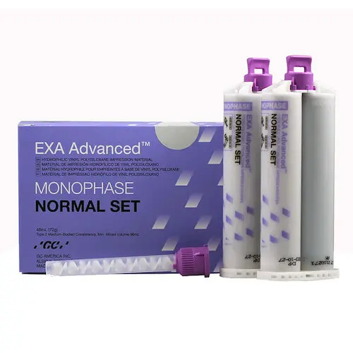 GC America EXA Advanced VPS Monophase Normal-Set Impression Material, 48mL Cartridges, 8/Pk, 138118 thumbnail 4