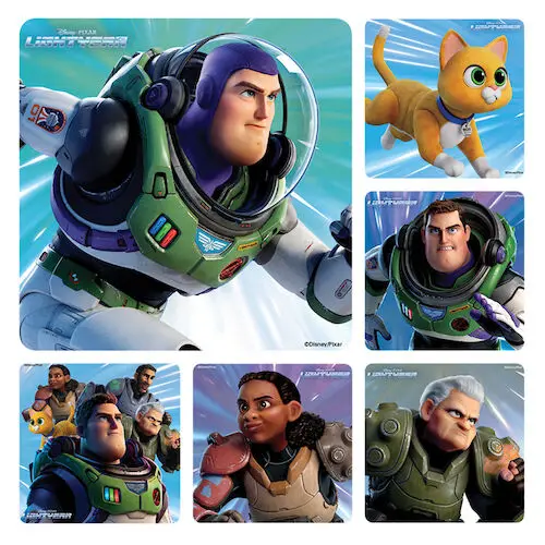 Lightyear Movie Stickers, 6 Assorted Designs, 2.5" x 2.5", 100/Roll, PS736 thumbnail 2