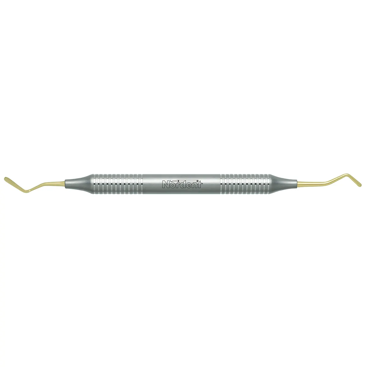 Nordent Composite Placement Instrument, #20T Long Paddle/Round Plugger, Double-End, Titanium Nitride Coated, DuraLite Round Handle, 1/Pk, REPFI20T thumbnail 4