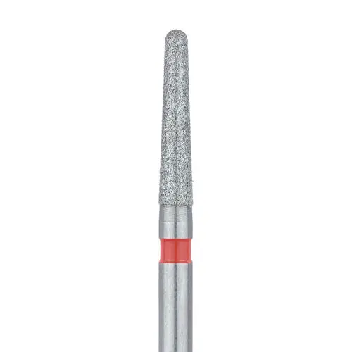 Meisinger Multi-Use Diamond Bur, Friction Grip, Round-End Taper Chamfer, 856F, 1.6 mm, Fine, Red, 5/Pk, 856F-016-FG thumbnail 5