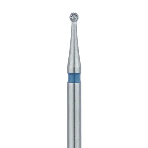 Meisinger 801-010-SU FG Surgical Diamond Bur, Round, 1.0 mm Head, Medium Grit, Blue Ring, Friction Grip X-Long Shank, 5/Pack thumbnail 3