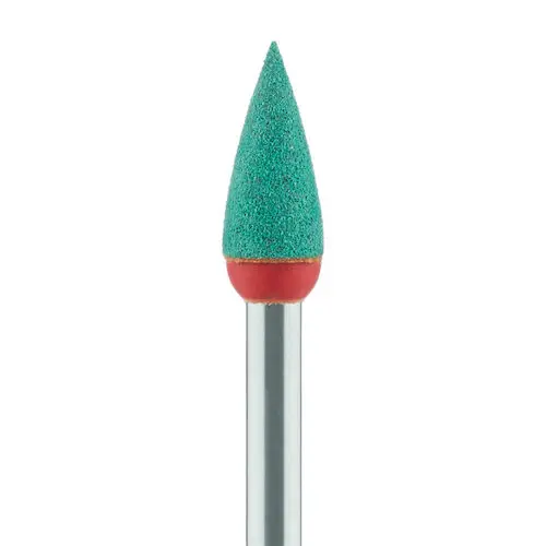 Meisinger Diamond Polisher, Flame Shape, Coarse Grit, Green/Orange, RA, 2/Pk - Diamond Polisher Flame Coarse Green/Orange RA 2/Pk - Image 1