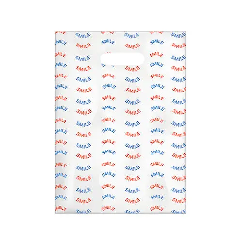 Sherman Specialty Smile Scatter Bag, Red and Blue Smile Design, Clear, 7.5" x 10", 100/Pkg, 98A thumbnail 2