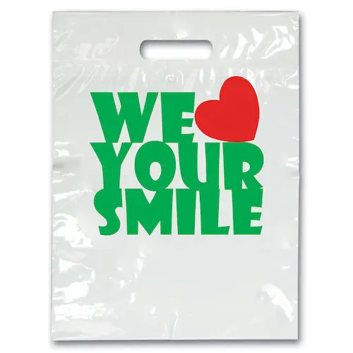 We Love Your Smile Patient Bags, Small, White, 7.5" x 9", 100/Pk, SBG62 thumbnail 7