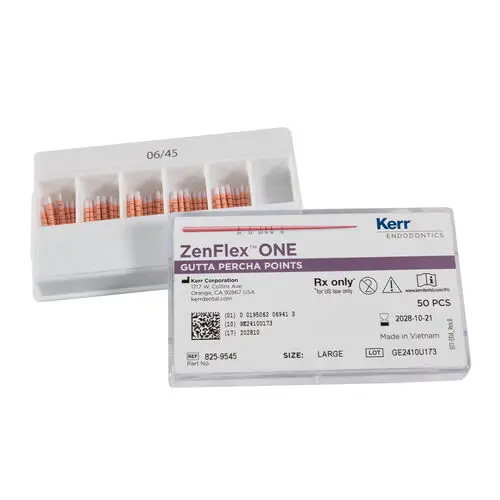 ZenFlex ONE Gutta Percha Points, Large, Size 45/.06 Taper, White, 50/Pack, 825-9545 thumbnail 3