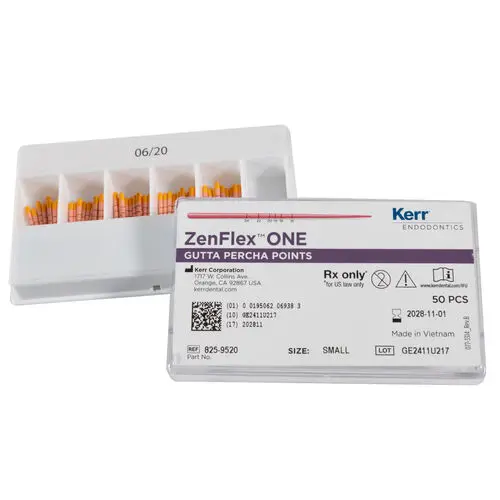 Kerr Dental ZenFlex ONE Gutta Percha Points, Small (20/.06), Yellow, 50/Pk, 825-9520 thumbnail 3