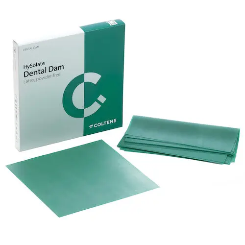 HySolate Latex Dental Dam, 5" x 5" (127 x 127 mm), Green, X-Heavy, Powder-Free, 52/Box, 60034417 thumbnail 4