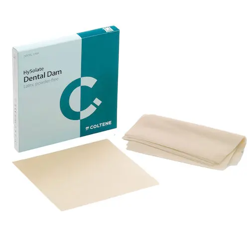 HySolate Latex Dental Dam, 5" x 5" (127 x 127 mm), Thin, Light, Powder-Free, Unflavored/Unscented, 52/Box, 60034424 thumbnail 3