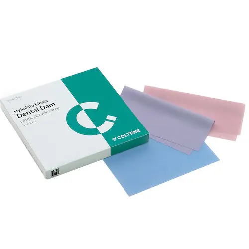 HySolate Fiesta Latex Dental Dam, Assorted Medium, 5" x 5" (127 x 127 mm), Powder Free, Low Protein, Fruit Scented, 364/Pack, 60034439 thumbnail 4