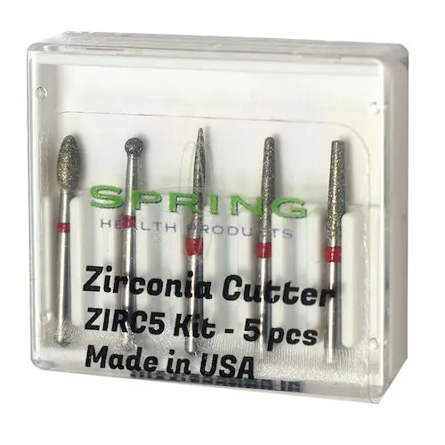 Spring Health Zirconia Cutter Kit, Fine Grit, 5-Piece (772.8, 250.8, 285.5, 125, 703.8), FG, Zirc5 thumbnail 3
