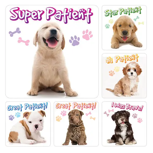Puppy Patient Stickers, 2" Assorted Designs, 100/Roll, PS647 thumbnail 2