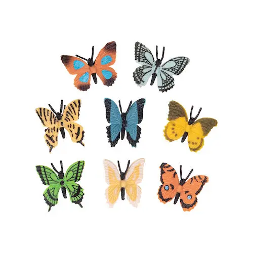 Sherman Specialty Butterfly Figures, Assorted Bright Colors, PVC Vinyl, 1.5", 36/Pack, S8649 thumbnail 2