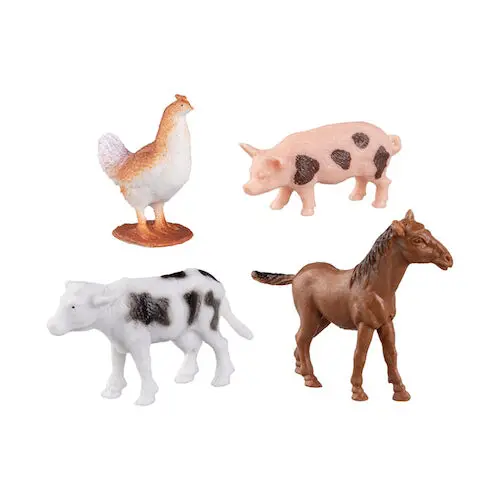 Sherman Specialty Farm Animal Figures, 2" Plastic Assorted Figurines (Horse, Cow, Pig, Chicken), 36/Pkg, S8650 thumbnail 2