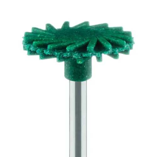 Meisinger LUSTER Twist Porcelain Polisher, Coarse, Green, RA Shank, 14mm, 2/Pkg, 9771G-140-RA thumbnail 4