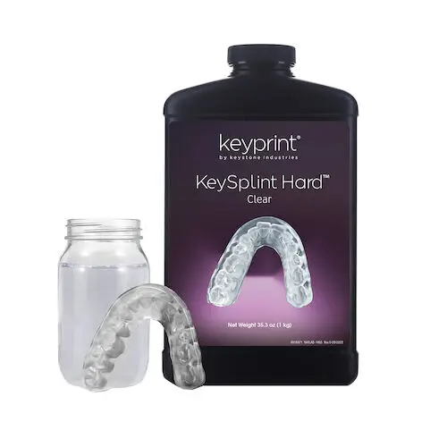 KeyPrint KeySplint Hard Clear 3D Printing Resin, 1 kg Bottle, 4220011 thumbnail 2