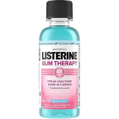 Listerine Gum Therapy Antiseptic Mouthwash, Glacier Mint, 3.2 oz (95 ml) Bottles, Case of 24, 35267 thumbnail 2