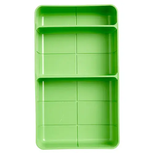 Zirc Dental Drawer Organizer, Neon Green, 11.5" x 6.6" x 2", with 7 Dividers, 20Z210P thumbnail 2