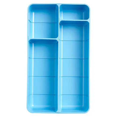 Zirc Drawer Organizer, Neon Blue, 11.5" x 6.6" x 2", with Dividers, 20Z210N thumbnail 2