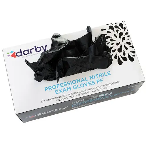 HandsOn Professional Nitrile PF Black Gloves, Small, 300/Box, Black, 5255410 - HandsOn Professional Nitrile PF Black Gloves, Small, 300/Box, Black, 5255410 - Image 1