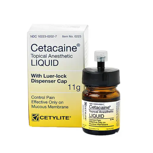 Cetacaine Topical Anesthetic Liquid, 11 g Bottle, Benzocaine 14%/Butamben 2%/Tetracaine HCl 2%, Banana Flavor, 0223 thumbnail 8