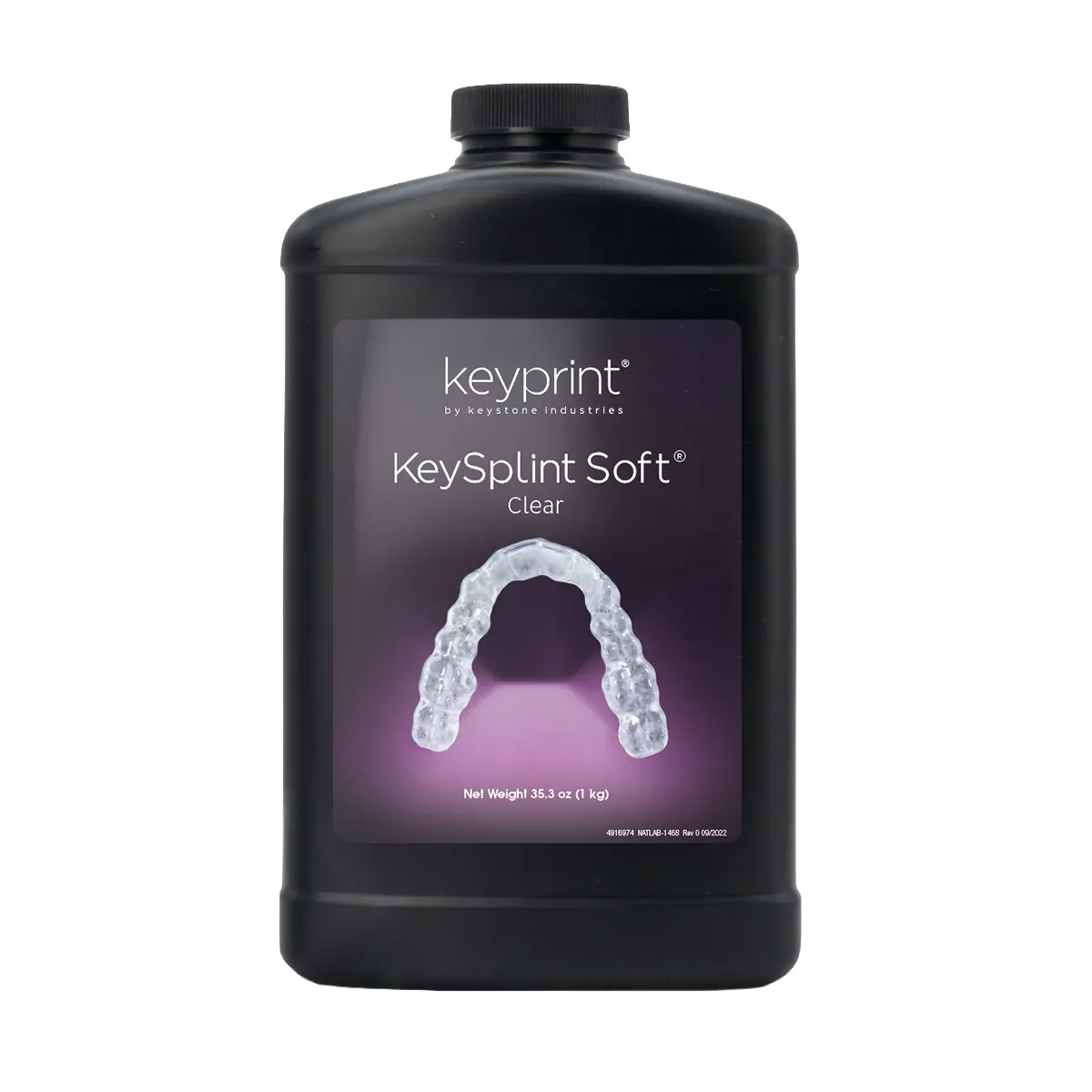 KeyPrint KeySplint Soft 3D Printing Resin, Light Violet Translucent, 1 kg Bottle, 4220005 thumbnail 6