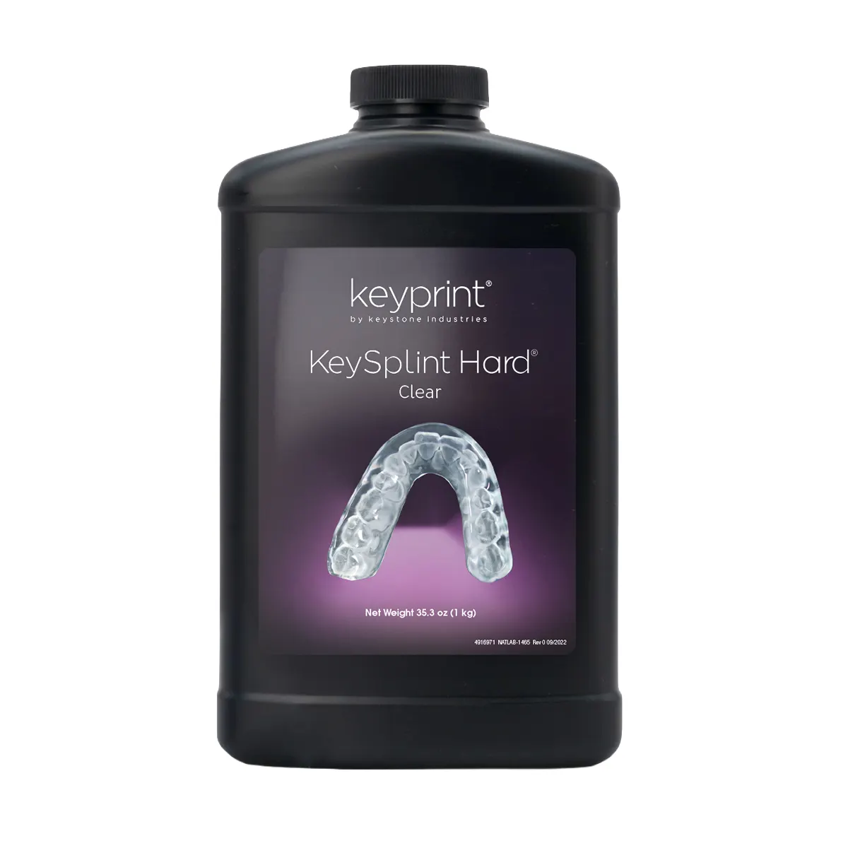 KeySplint Hard Biocompatible 3D Printing Resin, Light Violet Translucent, 1 kg Bottle, 4220004 thumbnail 5