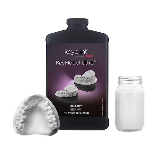 KeyModel Ultra Light Grey 3D Printing Resin, 1 kg Bottle, 4220010 thumbnail 4