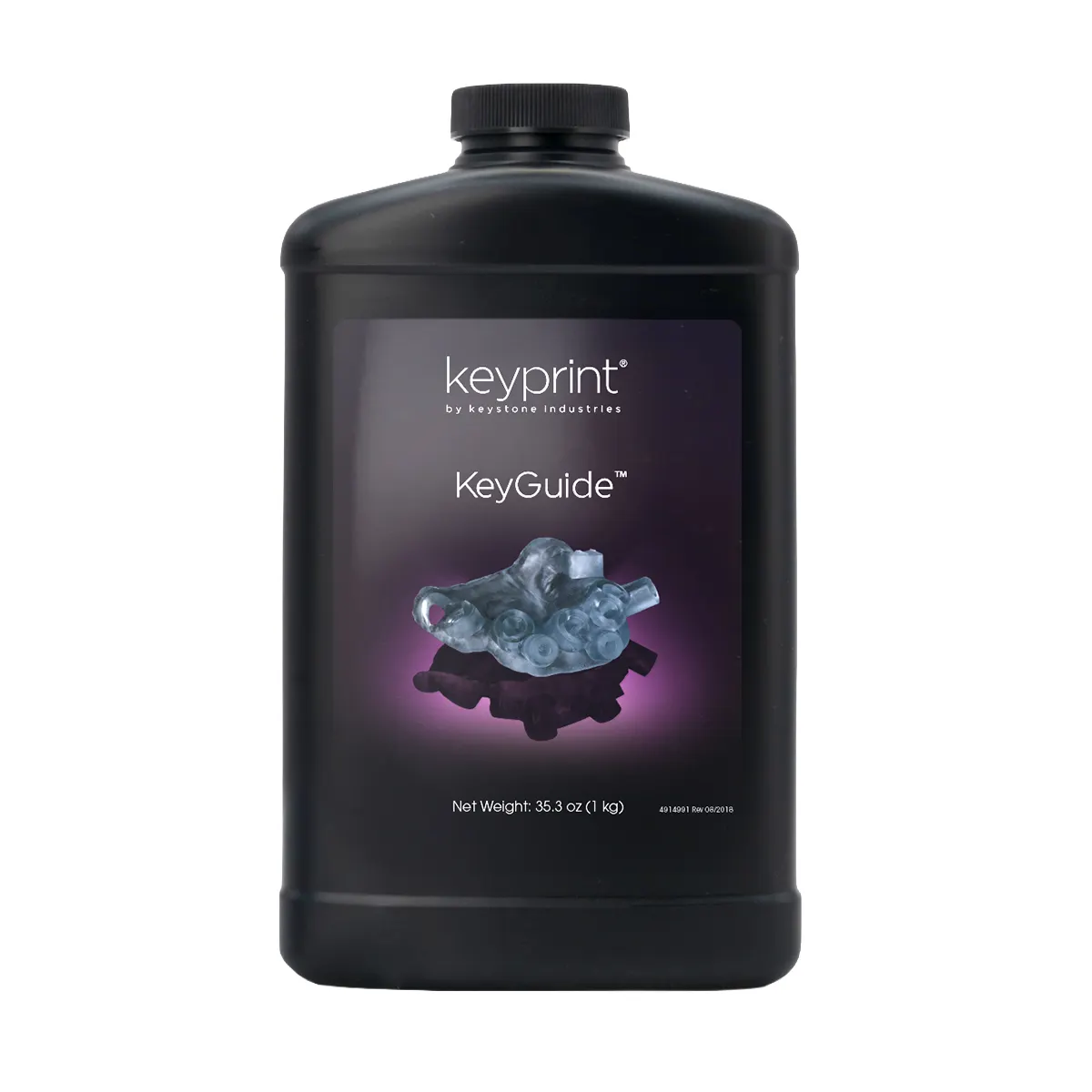 Keystone KeyPrint KeyGuide Biocompatible 3D Printing Resin, Clear, 1 kg Bottle, 4220001 thumbnail 6