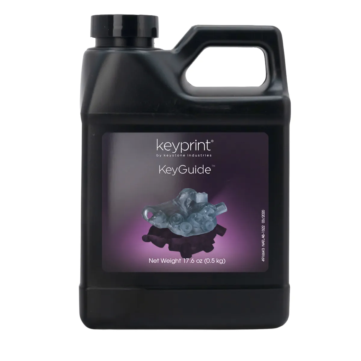Keyprint KeyGuide 3D Resin, Blue Transparent, 0.5 kg Bottle, 4200001 thumbnail 3