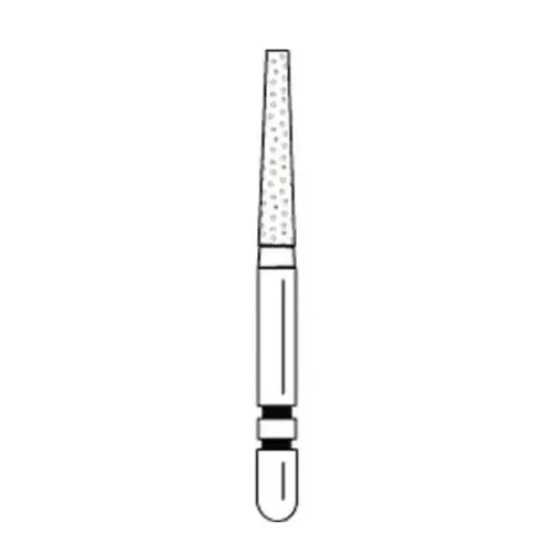 Two Striper Black Diamond Bur, Super Coarse, Flat-End Taper, 702.8SC, Friction Grip, 5/Pk, #2015708 thumbnail 3