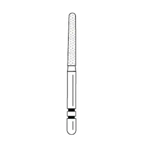 Two Striper Black Super Coarse Diamond Bur, Round-End Taper, FG #783.10SC, 5/Pk, 2015721 thumbnail 3