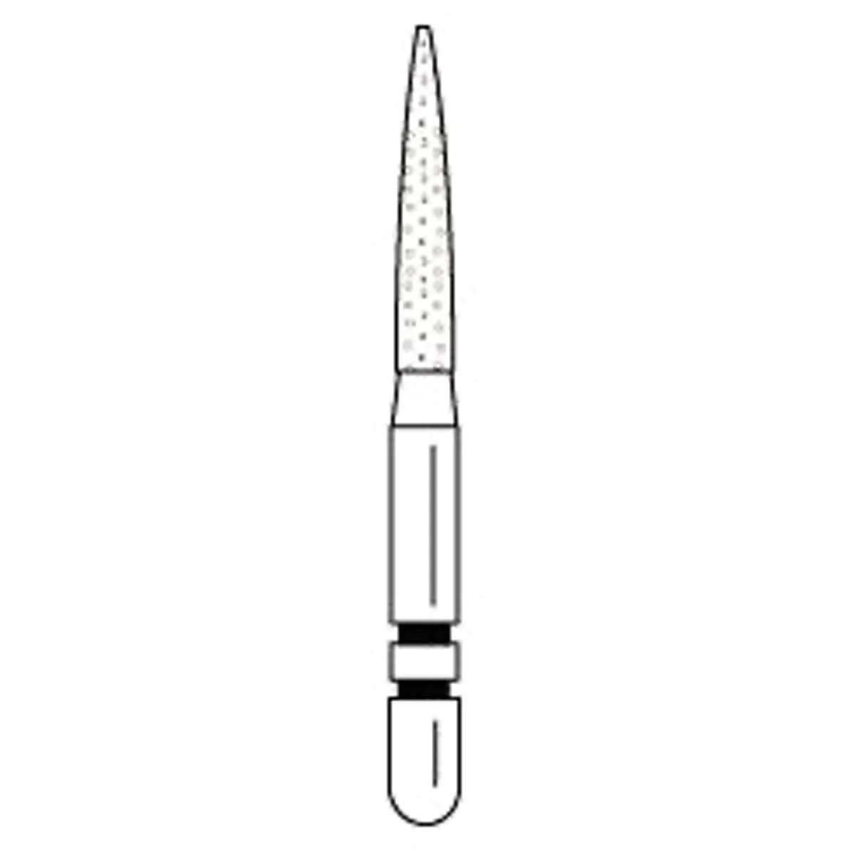 Two Striper® Diamond Bur FG, Fine Grit, Flame Shape #260.8F, 1.4 mm Major/0.4 mm Minor Diameter, 8.0 mm Length, 50/Pkg, 2050153 thumbnail 2