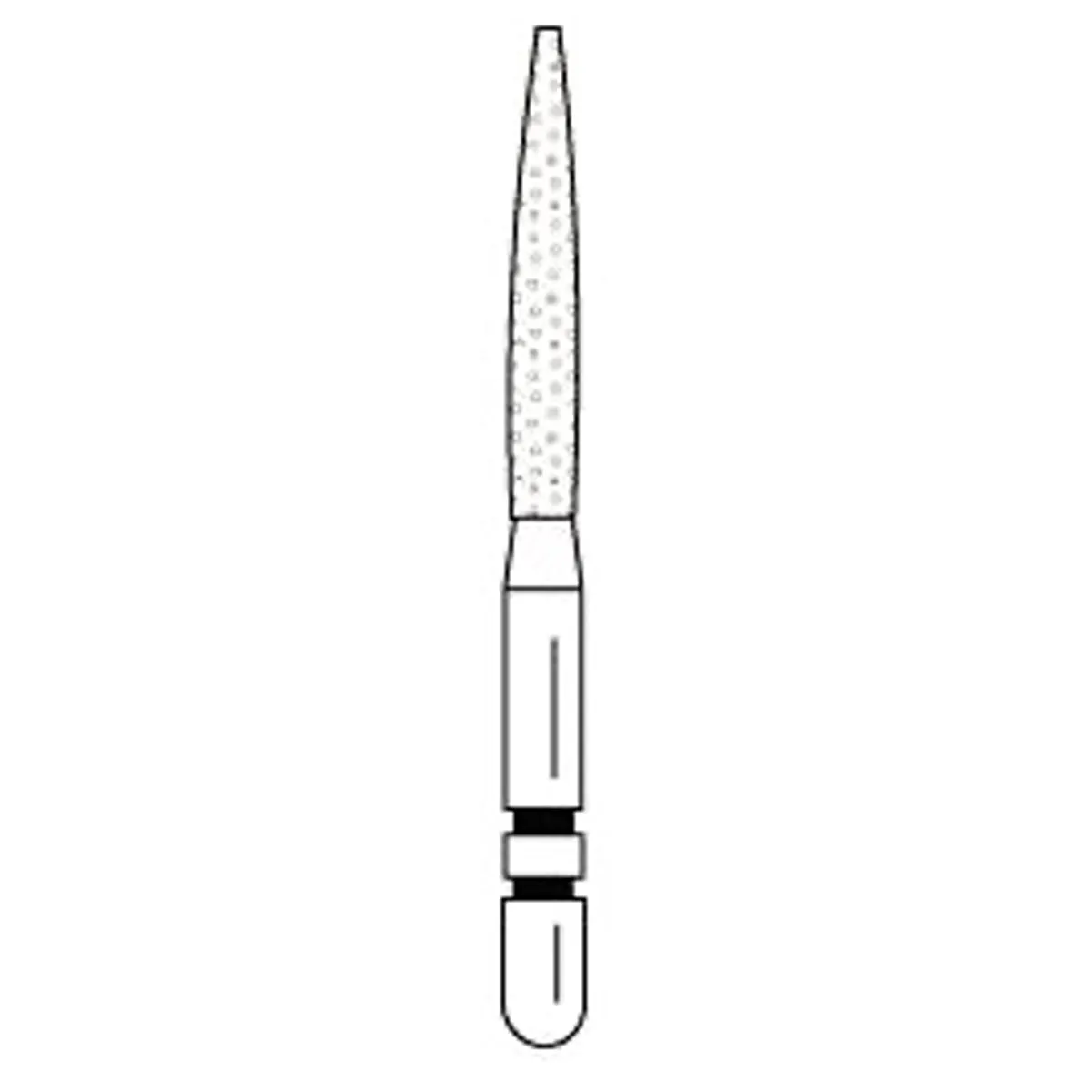 Two Striper® Diamond Bur FG, Very Fine, Flame #260, 1.4 mm Major/0.5 mm Minor Diameter, 10.0 mm Length, 50/Pkg, 2050185 thumbnail 2