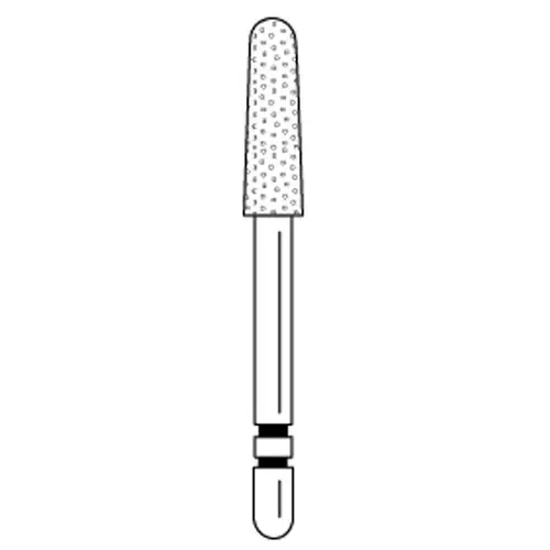 Two Striper Diamond Bur FG, Coarse, Taper Round End, #790.8C, 2.6 mm Major/2.0 mm Minor Diameter, 8.0 mm Length, 50/Pkg, 2050471 thumbnail 2