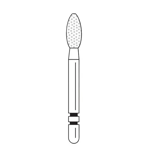 Two Striper® Diamond Bur FG, Very Fine, Yellow, Football #285.5VF, 2.3 mm Major/0.7 mm Minor Diameter, 5.0 mm Length, 50/Pkg, 2050203 thumbnail 2