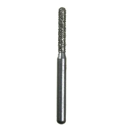 Spring Health Products Round End Cylinder Diamond Bur, Super Coarse, FG 880-012, Single-Use, 25/Pack, KS1C25 - #KS1 Coarse Round End Cylinder Spring Diamond FG 880-012 Single-Use Pack of 25 - Image 1