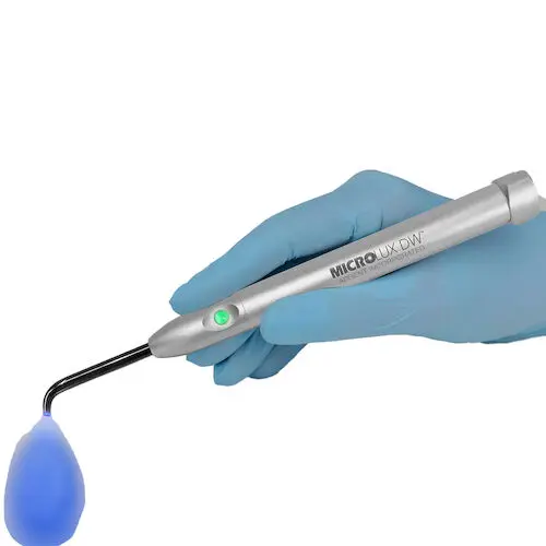 Microlux DW Transilluminator, Dual Wavelength (White Light & 405 nm Blue Fluorescence), with Handpiece, Light Guides, USB Power Supply, and Yellow Filter Glasses, 110065 - Microlux DW Transilluminator - Image 1