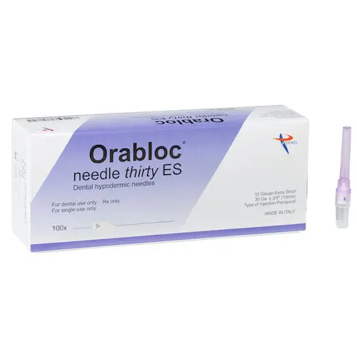 Orabloc Plastic Hub Dental Needles, 30G X-Short (0.30mm x 10mm), Violet, 100/Box, 103003012 thumbnail 3