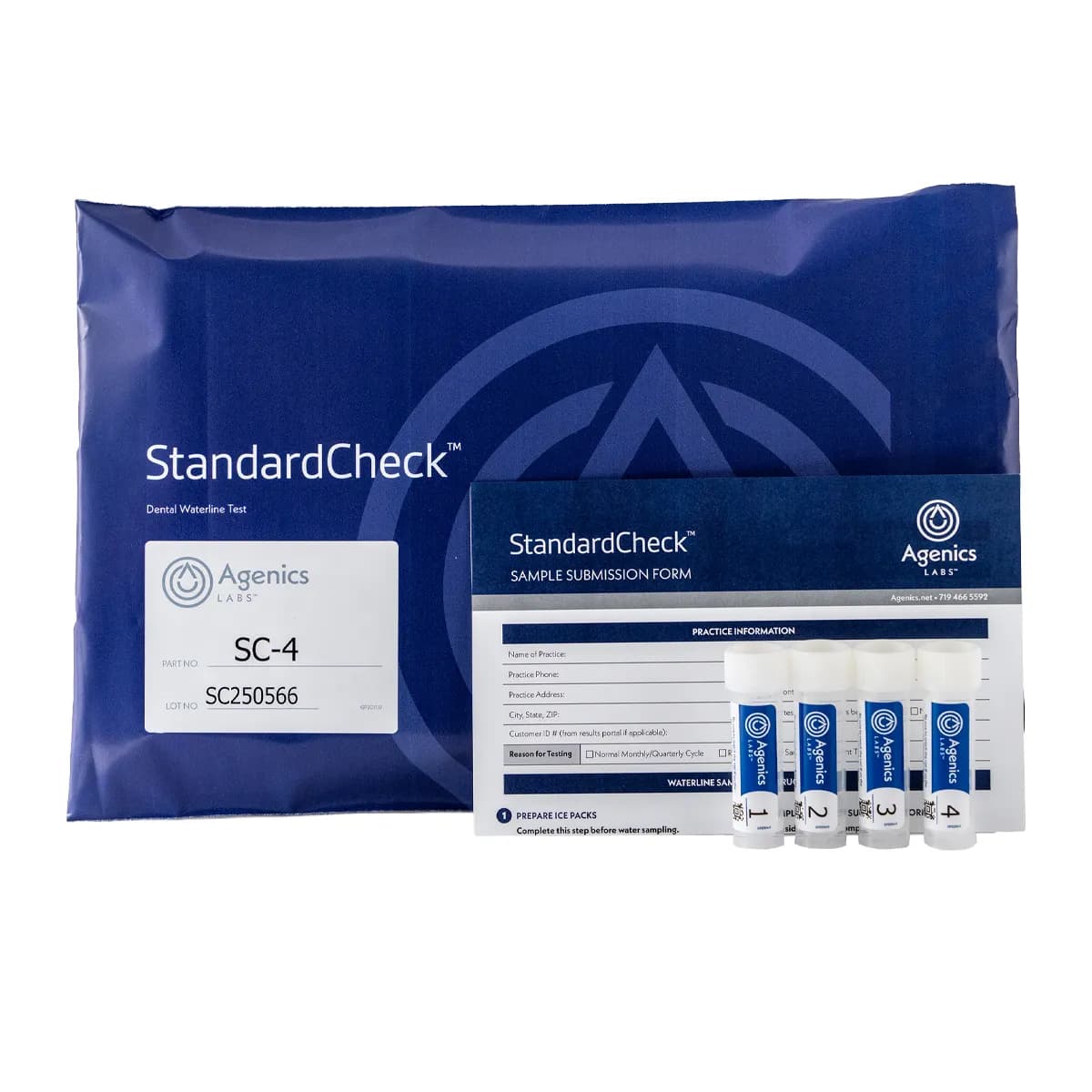 StandardCheck R2A Dental Unit Waterline Test Kit, 4 Vial Kit, SC-4 thumbnail 3