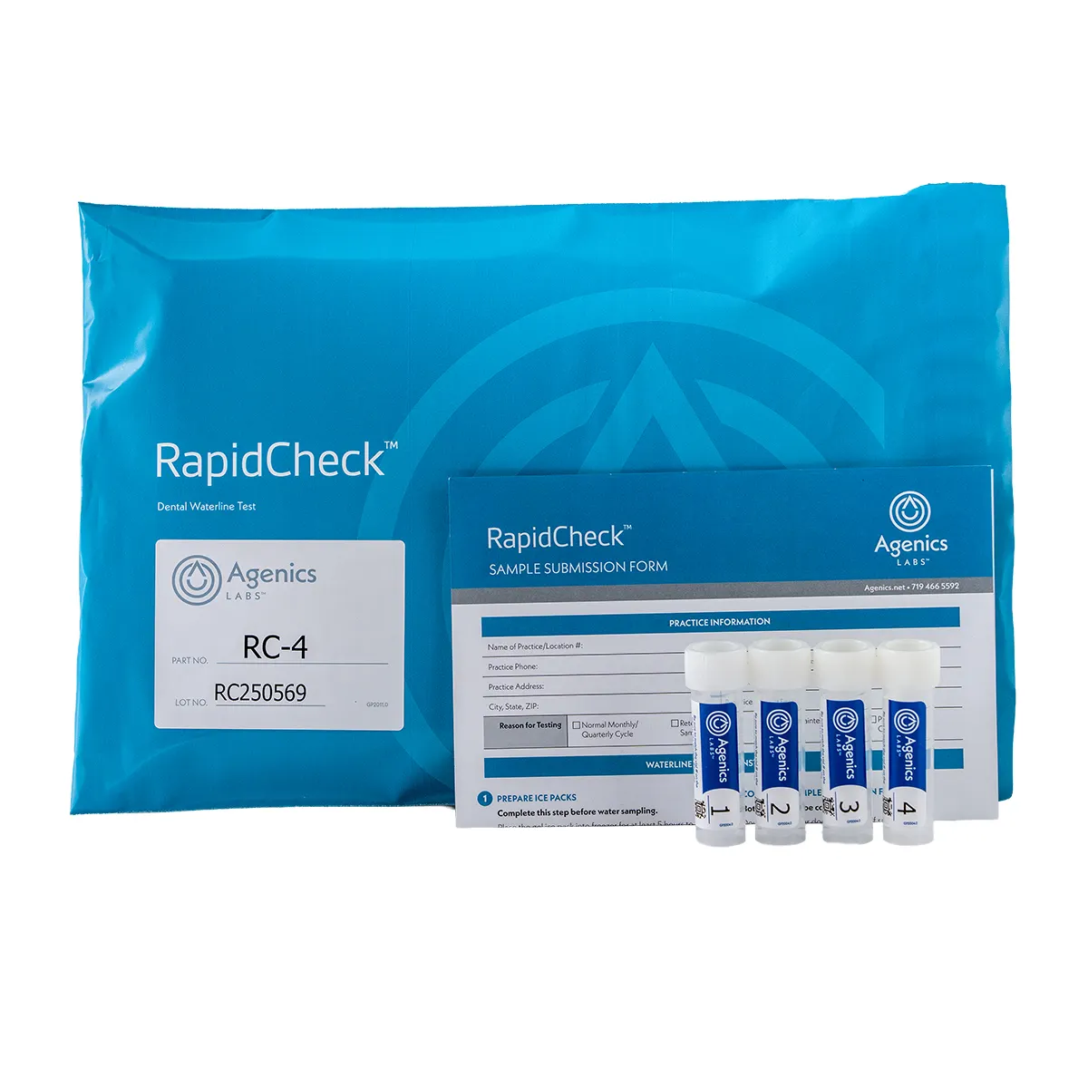 RapidCheck Flow Cytometry Dental Unit Waterline Test Kit, 4 Vial Kit, RC-4 thumbnail 3