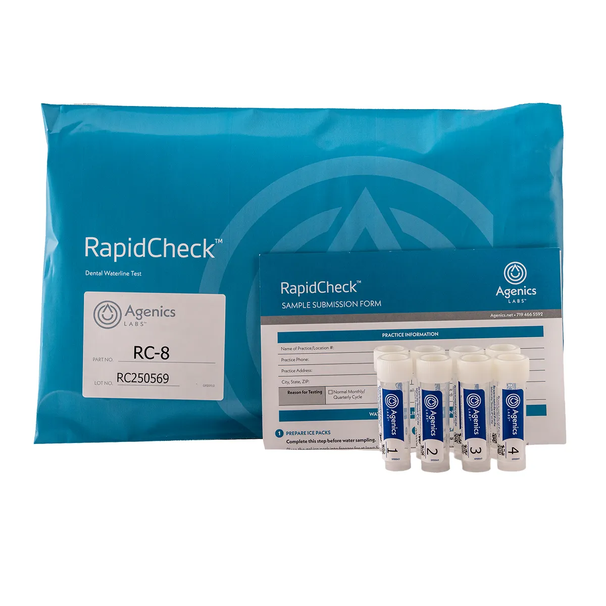 RapidCheck Flow Cytometry Dental Unit Waterline Test Kit, 8 Vial Kit, RC-8 thumbnail 2