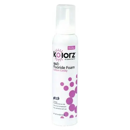Kolorz Sixty-Second Fluoride Foam, Cotton Candy, 1.23% APF, 4.4 oz Can, 766203 thumbnail 4